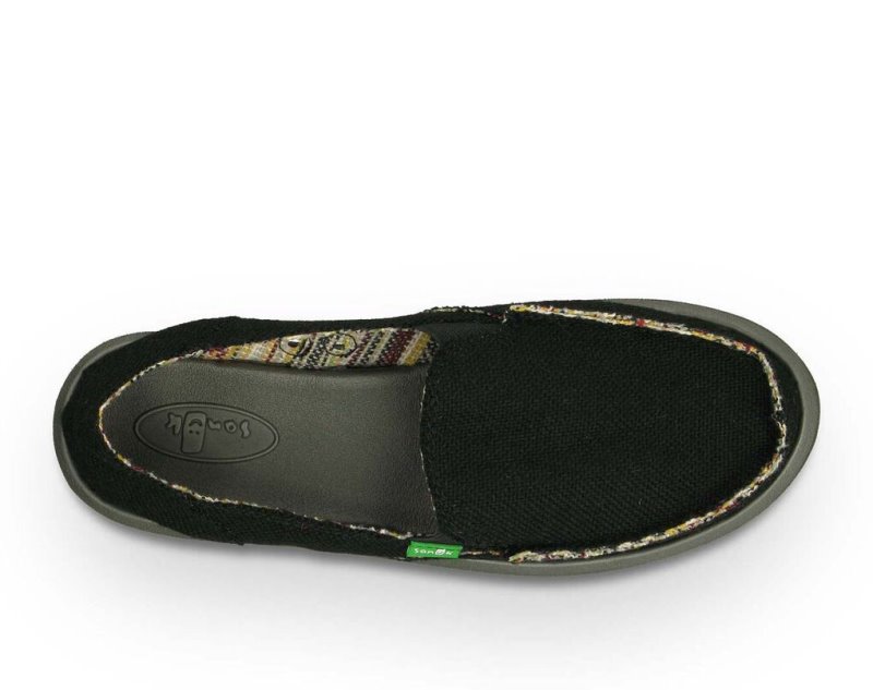 Sanuk Donna Hemp Women's Shoes Black | Canada 153HAP